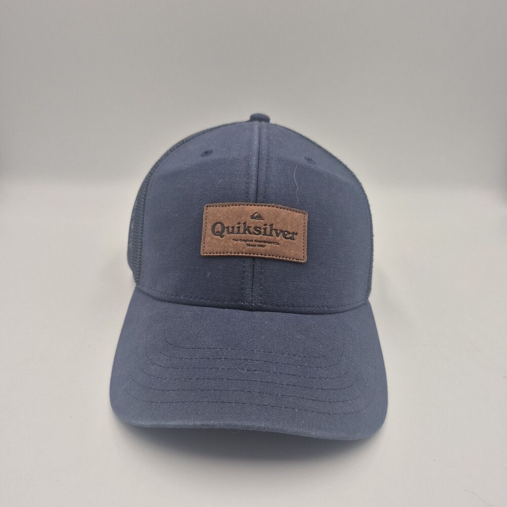 Quiksilver Blue Mens Reek Easy Trucker Hat OSFM Surf Skate Casual Snapback